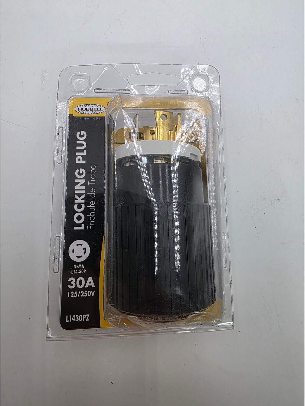Hubbell L1430PZ NEMA L14-30P 30A 125/250V Twist Lock Generator Plug NEW